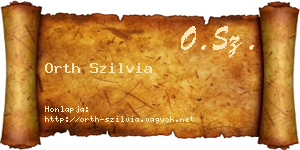 Orth Szilvia névjegykártya